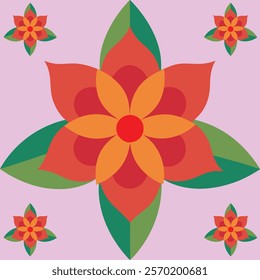 Seamless floral pattern vector illustration