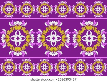 Seamless floral pattern vector illustration with decorative flower elements for textile design