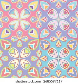 Design de ilustração de vetor de padrão floral uniforme com flores rosa de verão de primavera