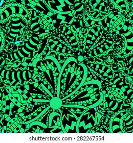 Seamless Floral Pattern. Vector illustration. Hand Drawn Texture