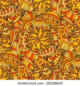 Seamless Floral Pattern. Vector illustration. Hand Drawn Texture