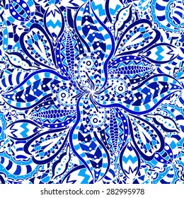 Seamless Floral Pattern. Vector illustration. Hand Drawn Texture