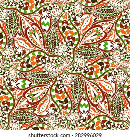 Seamless Floral Pattern. Vector illustration. Hand Drawn Texture