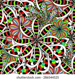 Seamless Floral Pattern. Vector illustration. Hand Drawn Texture