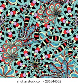 Seamless Floral Pattern. Vector illustration. Hand Drawn Texture