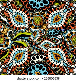 Seamless Floral Pattern. Vector illustration. Hand Drawn Texture