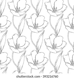 Seamless floral pattern. Vector illustration.