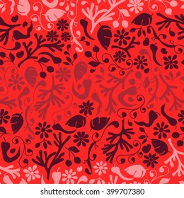 Seamless floral pattern. Vector illustration.