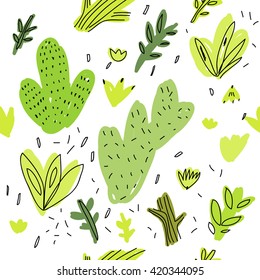 Seamless floral pattern. Vector illustration. 
