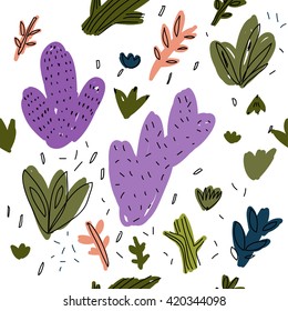 Seamless floral pattern. Vector illustration. 
