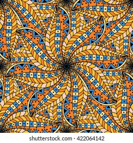 Seamless Floral Pattern. Vector illustration. Hand Drawn Texture