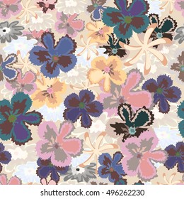 Seamless floral pattern. Vector illustration.