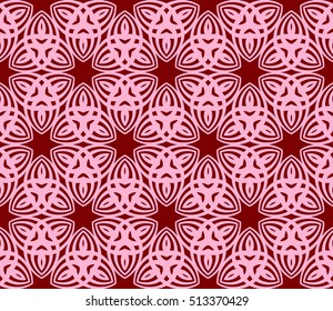 Seamless floral pattern. Vector illustration. for design invitation, background, wallpaper. rose on red