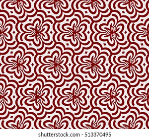 Seamless floral pattern. Vector illustration. for design invitation, background, wallpaper. ethnic ornament. silver on red