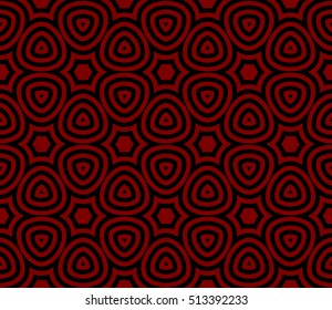 Seamless floral pattern. Vector illustration. for design invitation, background, wallpaper. black on red