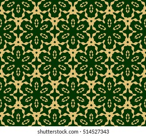 seamless floral pattern. vector illustration. for interior design, backgrounds, card, textile industry. green color