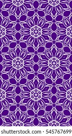 Seamless floral pattern. vector illustration. purple color. For design, wallpaper, fill, card, banner, flyer. Ethnic ornament