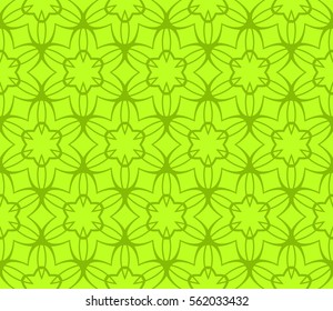 Seamless floral pattern. vector illustration. For design, wallpaper, background fills, fill, card, banner, flyer. Ethnic ornament. green color