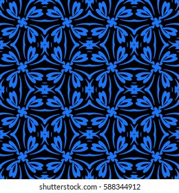 Seamless floral pattern. vector illustration. For design, wallpaper, background fills, fill, card, banner, flyer. Ethnic ornament