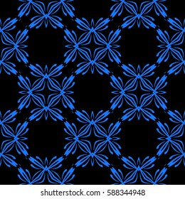Seamless floral pattern. vector illustration. For design, wallpaper, background fills, fill, card, banner, flyer. Ethnic ornament