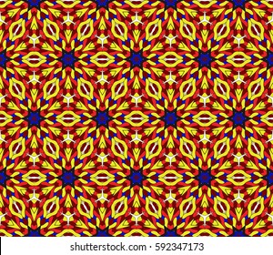 Seamless floral pattern. vector illustration. For design, wallpaper, background fills, fill, card, banner, flyer. Ethnic ornament