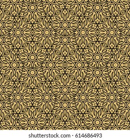 Seamless floral pattern. vector illustration. For design, wallpaper, background fills, fill, card, banner, flyer. Ethnic ornament