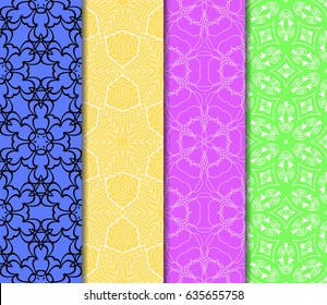 Seamless floral pattern. vector illustration. For design, wallpaper, background fills, fill, card, banner, flyer. Ethnic ornament