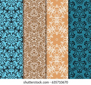 Seamless floral pattern. vector illustration. For design, wallpaper, background fills, fill, card, banner, flyer. Ethnic ornament