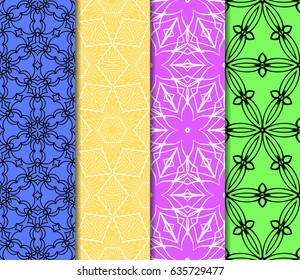 Seamless floral pattern. vector illustration. For design, wallpaper, background fills, fill, card, banner, flyer. Ethnic ornament