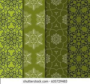 Seamless floral pattern. vector illustration. For design, wallpaper, background fills, fill, card, banner, flyer. Ethnic ornament
