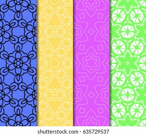 Seamless floral pattern. vector illustration. For design, wallpaper, background fills, fill, card, banner, flyer. Ethnic ornament