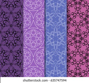 Seamless floral pattern. vector illustration. For design, wallpaper, background fills, fill, card, banner, flyer. Ethnic ornament