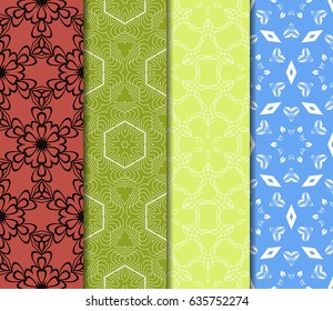 Seamless floral pattern. vector illustration. For design, wallpaper, background fills, fill, card, banner, flyer. Ethnic ornament