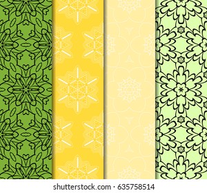 Seamless floral pattern. vector illustration. For design, wallpaper, background fills, fill, card, banner, flyer. Ethnic ornament