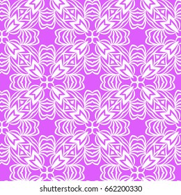 Seamless floral pattern. vector illustration. purple color. For design, wallpaper, background. Ethnic oriental ornament