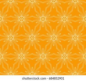 Seamless floral pattern. vector illustration. orange color. For design, wallpaper, background fills, fill, card, banner, flyer. Ethnic ornament