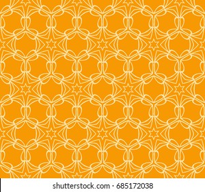 Seamless floral pattern. vector illustration. orange color. For design, wallpaper, background fills, fill, card, banner, flyer. Ethnic ornament