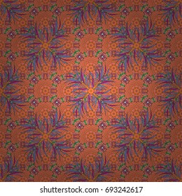 Seamless Floral Pattern in Vector illustration. Flowers on colorful background.