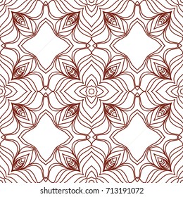 Seamless floral pattern. Vector illustration. Geometric leaf ornament. For background, print