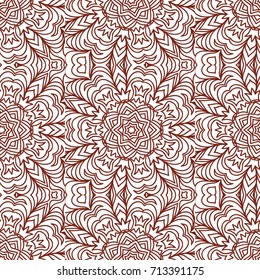 Seamless floral pattern. Vector illustration. Geometric leaf ornament. For background, print