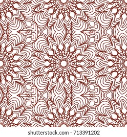 Seamless floral pattern. Vector illustration. Geometric leaf ornament. For background, print