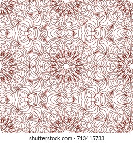 Seamless floral pattern. Vector illustration. Geometric leaf ornament. For background, print