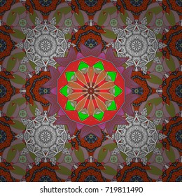 Seamless Floral Pattern in Vector illustration. Beautiful fabric pattern. Colour Spring Theme seamless pattern Background. Flat Flower Elements Design.
