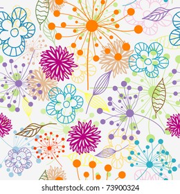 Padrão floral perfeito, ilustração vetorial