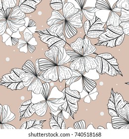 Seamless floral pattern . Vector illustration.