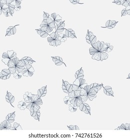 Seamless floral pattern . Vector illustration.