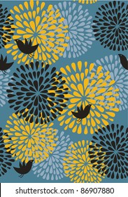 seamless floral pattern. vector illustration