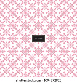 Seamless floral pattern in vector. Inspiration from sakura flower pink and white color.illustration.