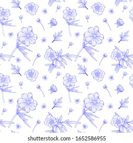 Seamless Floral Pattern in vector. The motif is inspired by flowers in Indonesia called ''kenikir flowers''. Great for t-shirts, pillows, fabrics, wallpapers, backgrounds and more.