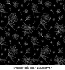 Seamless Floral Pattern in vector. The motif is inspired by flowers in Indonesia called ''kenikir flowers''. Great for t-shirts, pillows, fabrics, wallpapers, backgrounds and more.